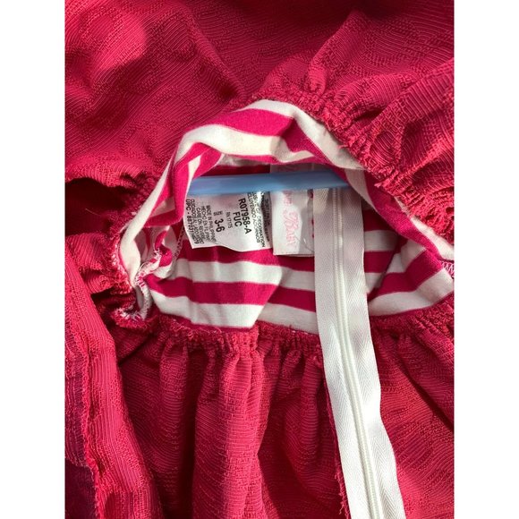 Bonnie Baby Girls Baby Infant Size 3 6 Months Sleeveless Dress Striped Top Solid - Picture 3 of 3